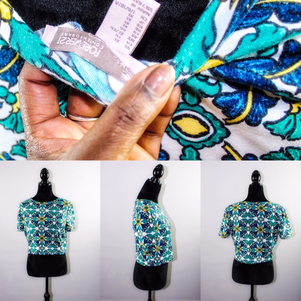 Forever 21 Patterned Crop Top